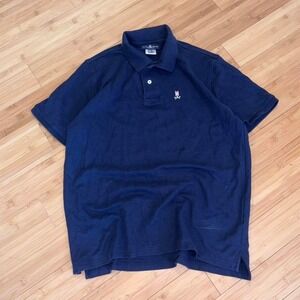 Vintage Psycho Bunny Polo Shirt Navy Blue Embroidered Logo